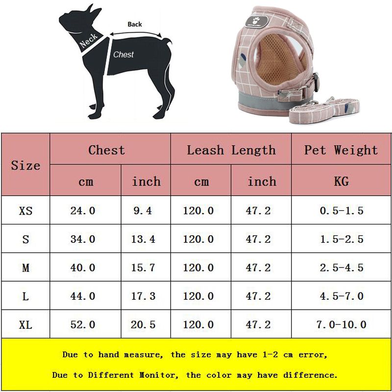 CDDMPET Adjustable Breathable Mesh Vest For Dogs, Leash And Harness Set By PawParty Store_voghion.com