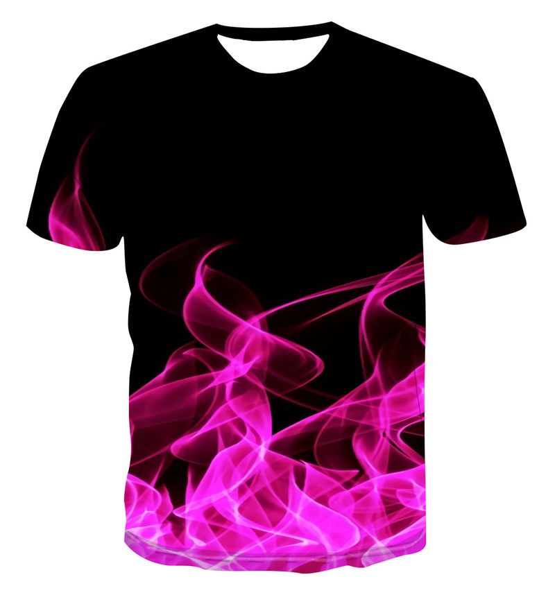 T-shirt à manches courtes pour homme, motif flamme jaune, tendance et tendance, idéal pour les jeunes_voghion.com