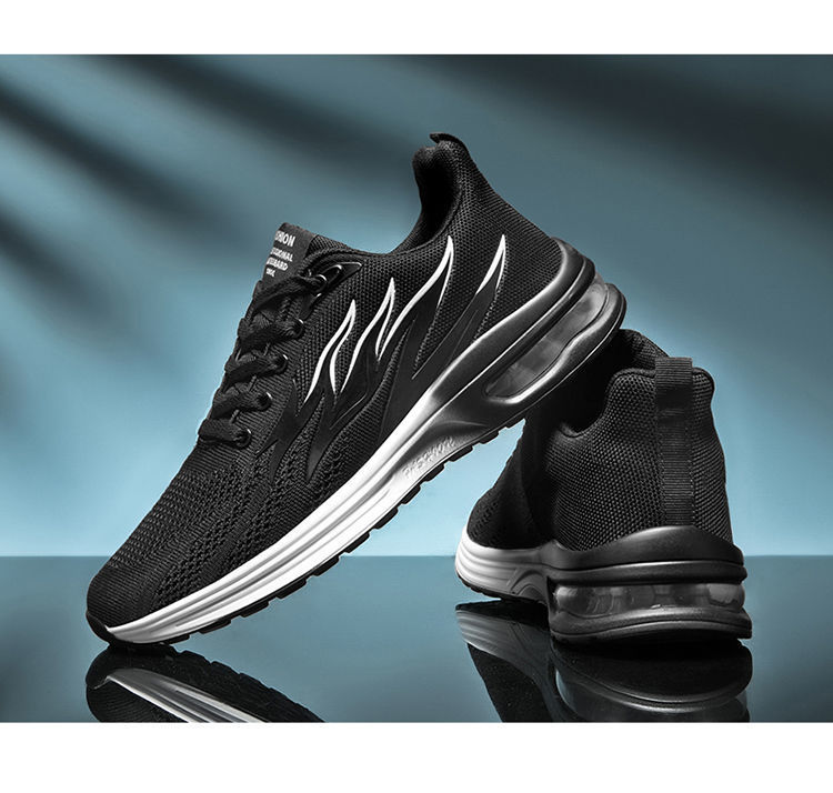 Men's Flame Cushion Running Shoes - Lightweight & Breathable With Soft Sole For Maximum Comfort (Trend Shock Absorption Gym & Jogging)_voghion.com