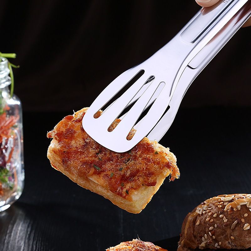Szczypce do żywności ze stali nierdzewnej, przybory kuchenne, narzędzie do gotowania w formie bufetu, klips do chleba, zacisk do ciasta, desery, sałatki, grill_voghion.com