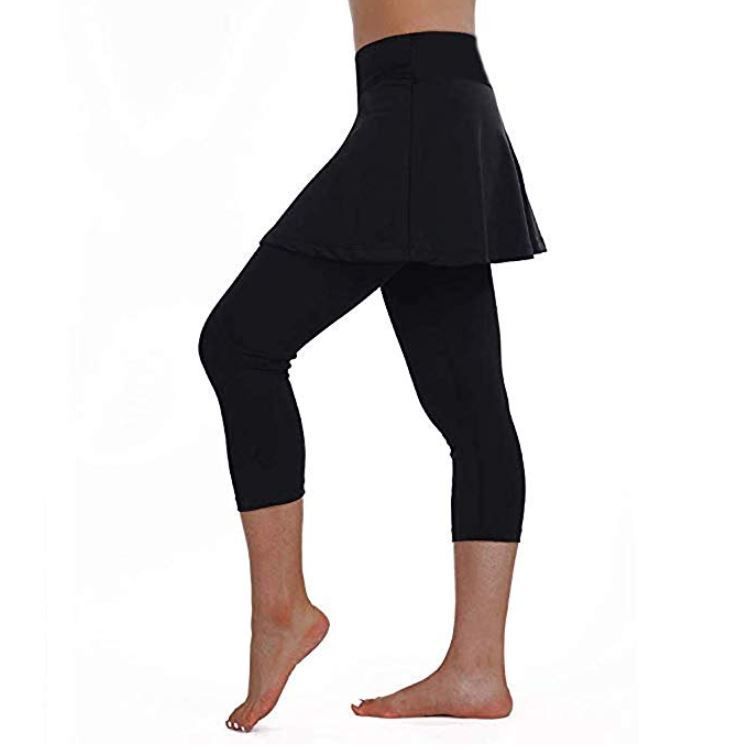 Two Piece Skirt Pants Show Slim Height Elastic Yoga Pants for Wome_voghion.com