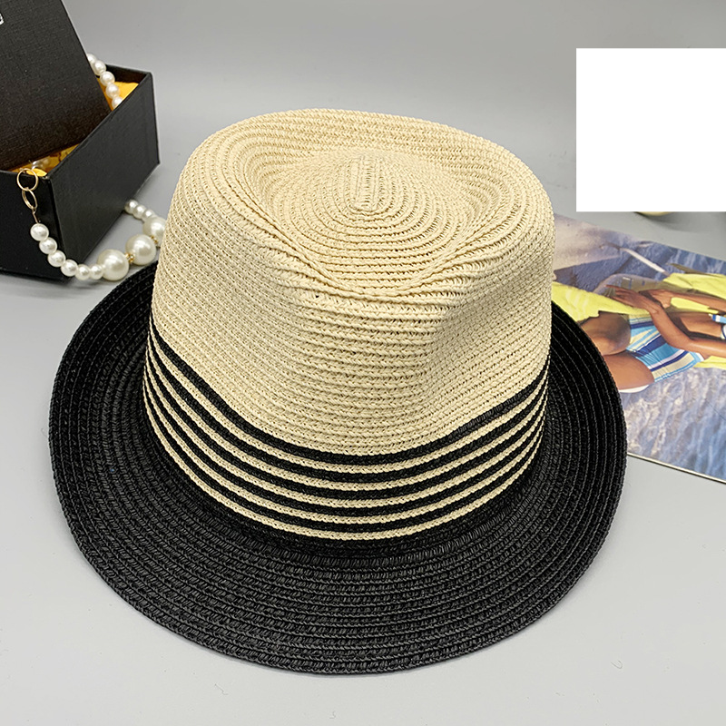 2021 New parent-child adjustable short eaves spot shade summer straw hat small top hat beach hat_voghion.com