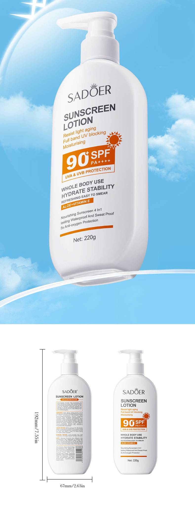 Anti-aging solcreme til kroppen Forfriskende UV-beskyttende solcreme_voghion.com