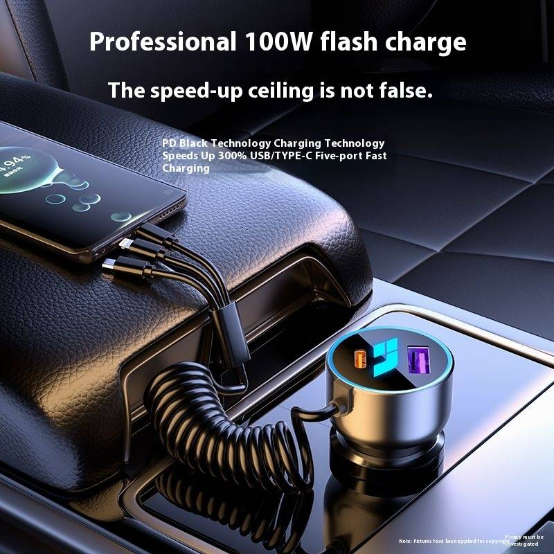LiXiang L6/L7/L8/L9 araç telefonu şarj cihazı, çakmak adaptörü, 12V ve 24V ile uyumlu, 230W hızlı şarj_voghion.com