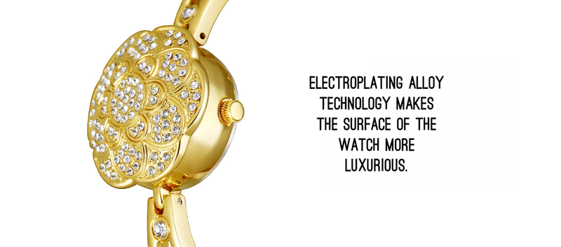 Lussuoso orologio da polso vintage da donna con fondello aperto: un regalo per la persona amata durante i festival._voghion.com