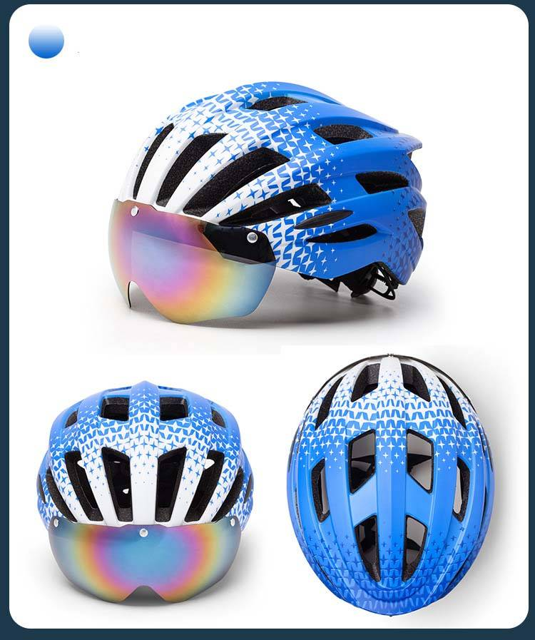 Casque de vélo à visière magnétique amovible avec feu arrière – Casque de vélo de route et VTT moulé monobloc pour hommes et femmes_voghion.com