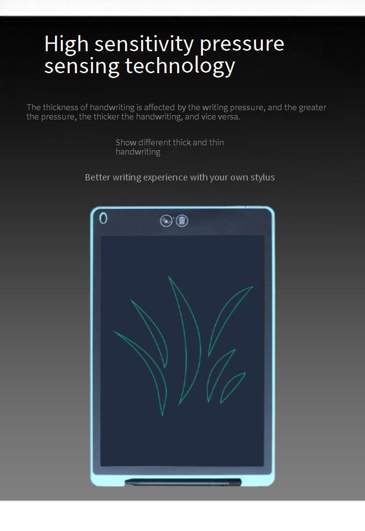 Smart LCD Drawing Tablet With Partial Erase - 8.5/10/12 Inch Kids Writing Board, Color & Monochrome Screen, Reusable Sketch Pad For Office_voghion.com