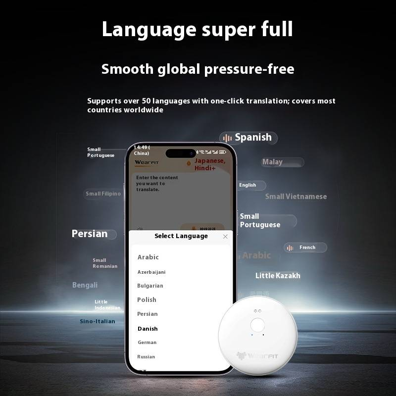 Ai102 Real-Time AI Translator Device With 50+ Languages, Instant Voice Translation For Travel & Business_voghion.com