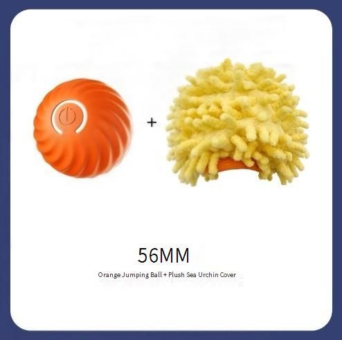 Giocattolo interattivo intelligente per gatti con funzionamento automatico e bacchetta di piume - Esercizio divertente per gatti da interno (blu/arancione, include una testina di ricambio in omaggio)_voghion.com