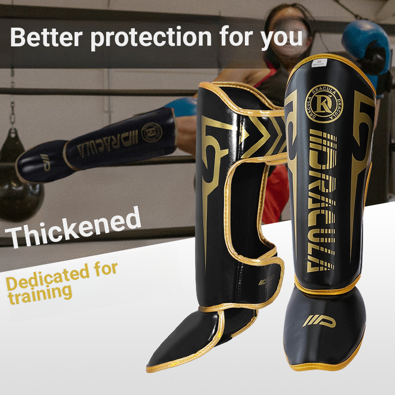 Fighting Muay Thai Thickened Shin Guards With Instep Shin Guards, Adult And Children's Protective Gear, Taekwondo Leg Guards_voghion.com