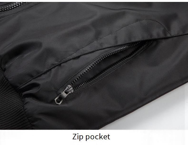 Men's MA-1 Bomber Jacket - Streetwear Pilot Coat With Embroidered Patches, Windproof & Water-Resistant (M-7XL, 3 Colors)_voghion.com