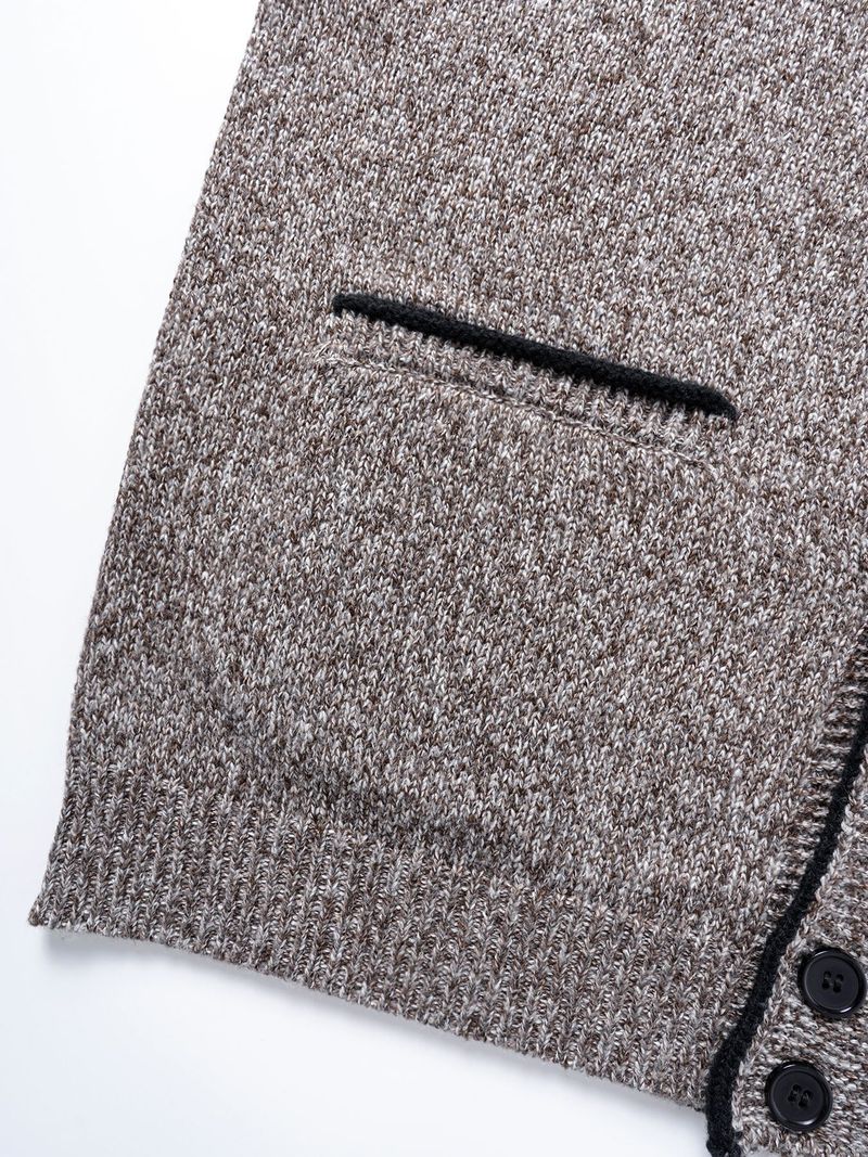 Men’s Trendy Knit Cardigan Jacket - Lightweight Open Front Sweater Coat For Spring & Autumn (Dark Gray, S-XXL)_voghion.com