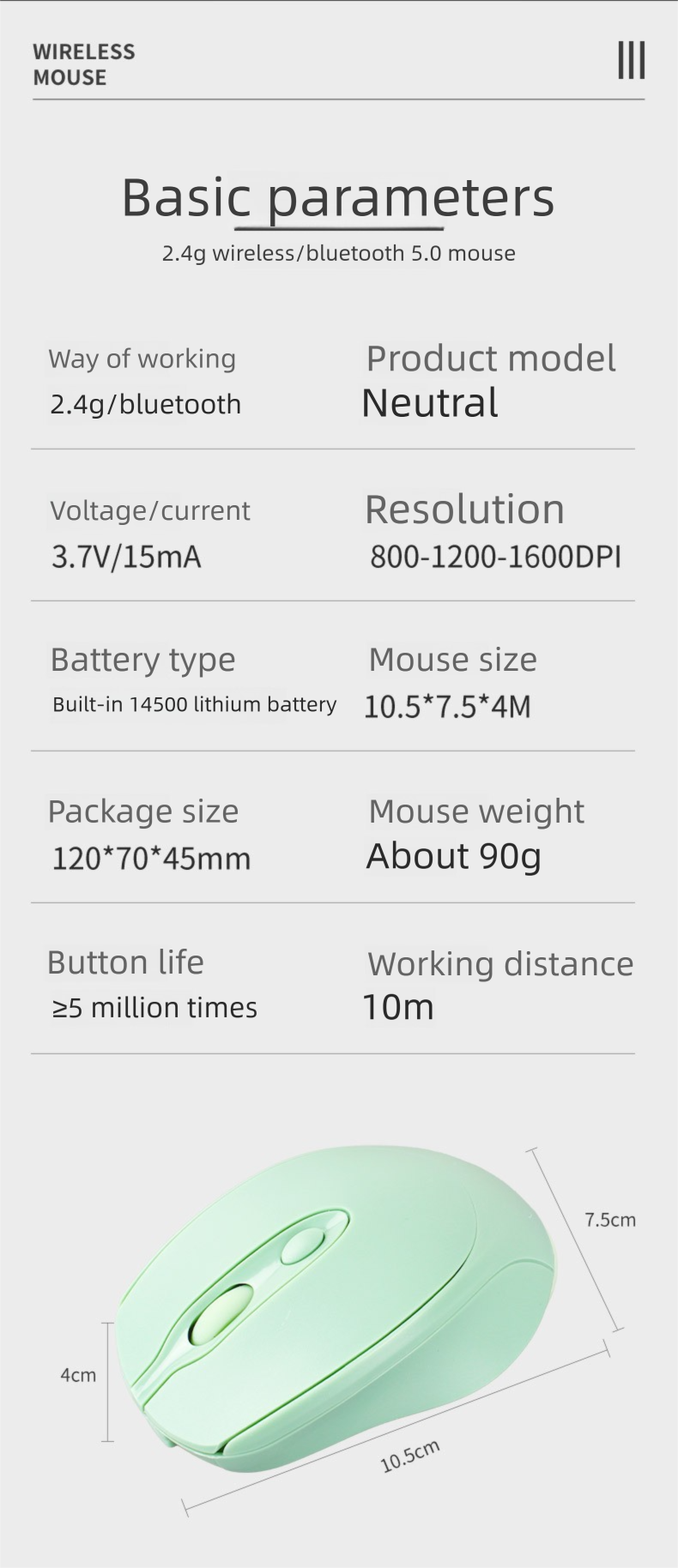 Kabellose Cross-Switch 2,4G/Dual-Mode Bluetooth Laptop Desktop Business Office Macaron Maus_voghion.com