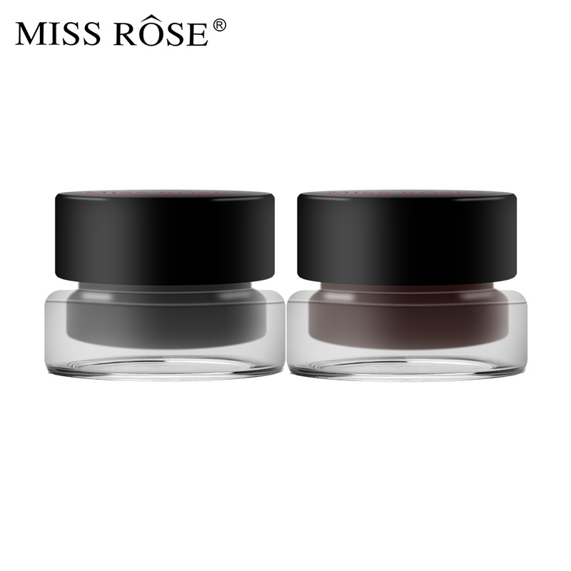 MISS ROSE Eyeliner in crema bicolore a due flaconi, resistente al sudore e impermeabile, di lunga durata, non facile da sbavare, per principianti. Eyeliner_voghion.com