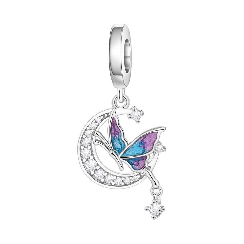 Women's Jewelry Insect Dragonfly Butterfly Firefly Charm Pendant Beads Jewelry With Bracelet Pieces White Copper Plated Silver_voghion.com