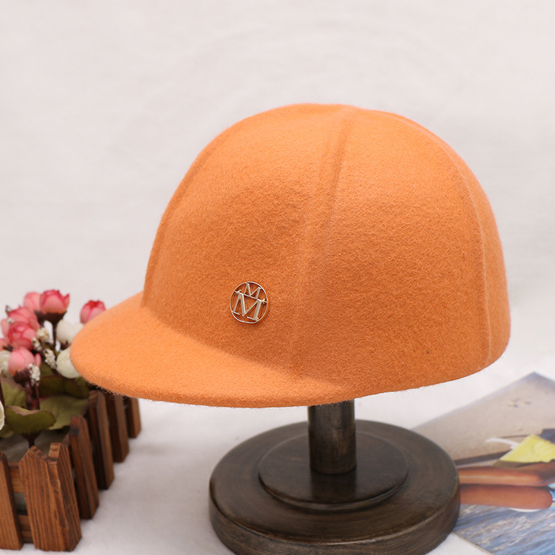 Vlněná baseballová čepice, meloun, pánská a dámská čepice, univerzální sluneční klobouk_voghion.com