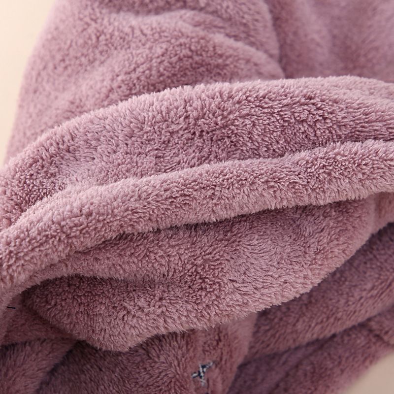 Lillian Coral Fleece Thickened Soft Strong Absorbent Quick-Dry Shower Cap New Hair Drying Towel Home Use Head Wrap_voghion.com