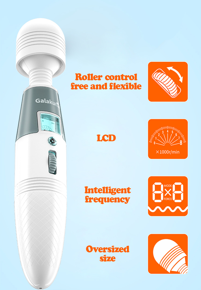 AV Vibrator Sexspielzeug Bildschirmanzeige Zauberstab 4,5 cm Kopf Klitoris Stimulator Körpermassage Orgasmus Vibrierender Stab Sex_voghion.com