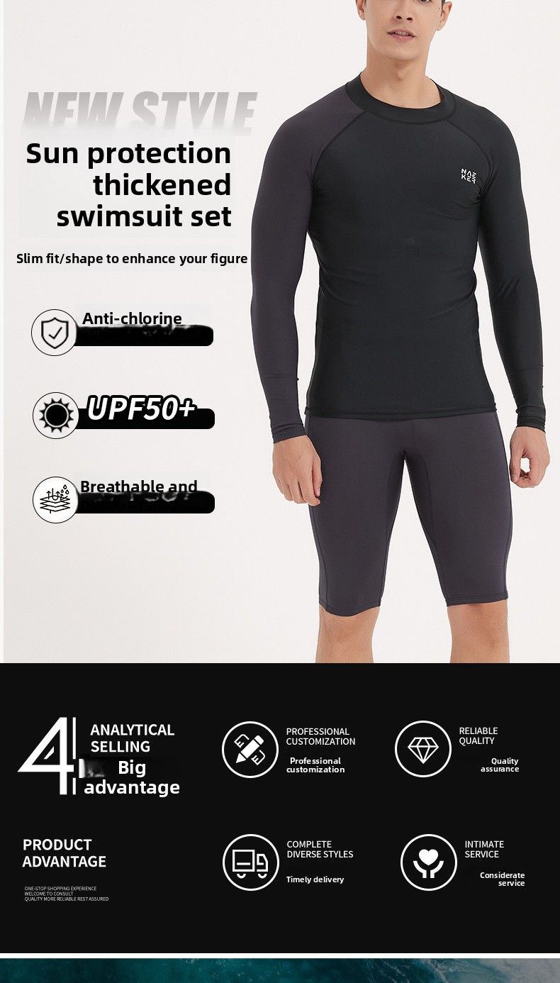 2024 New Men's Diving Quick-Dry Sports Jellyfish Long Sleeve Sun Protection Surfing Suit Customizable Swimsuit_voghion.com