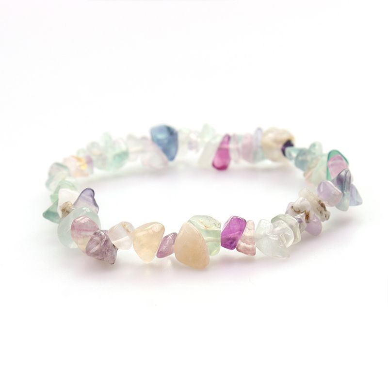 Bracelet en agate et améthyste curative – Pierres précieuses naturelles irrégulières, bijou extensible équilibrant les chakras (réglable de 19 cm, coffret cadeau)_voghion.com