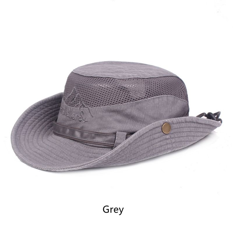 Mode Neue Outdoor Eimer Sommer Atmungsaktive Panama Kappe Baumwolle Dschungel Angeln Mesh Hut Wandern Strand Sonnenschutz Kappen Für Männer_voghion.com