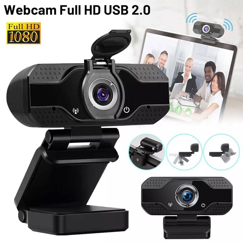 1080P HD Web Camera With Universal Clips Fits Laptops Desktops LCD Monitors Webcam Full HD Microphone_voghion.com