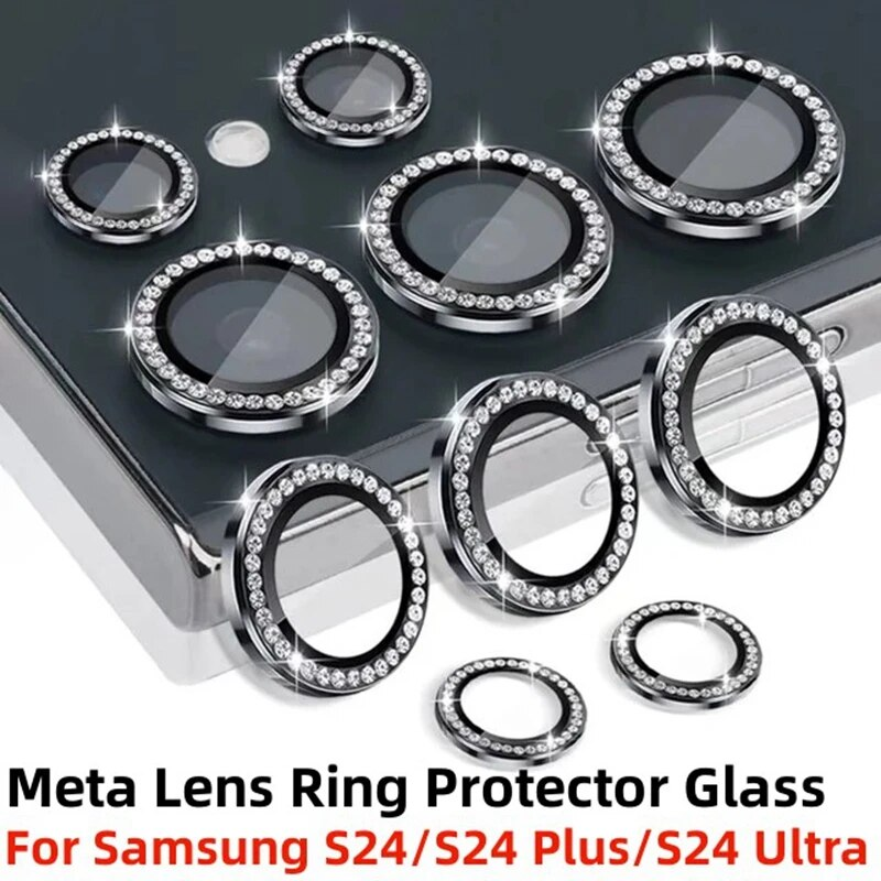 Diamond Camera For Samsung Galaxy Ultra Metal Lens Ring Protector Glass S24 Plus S24+ S24Ultra Protective Cap_voghion.com