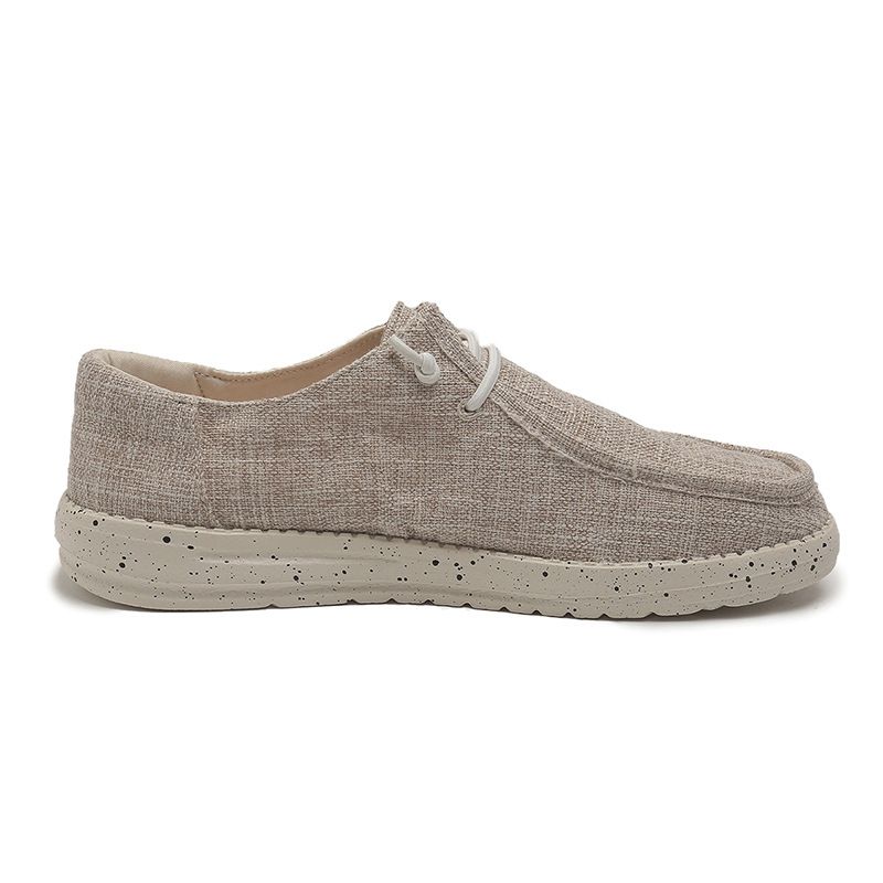 Mocassins en toile grande taille pour hommes_voghion.com