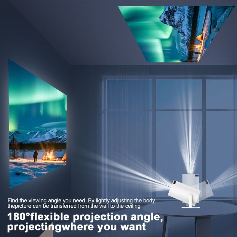 Android 11 4K HY300 Pro Wifi6 Home Theater Mini proiettore portatile da esterno 260 ANSI lumen BT5.0 1280*720P LED_voghion.com