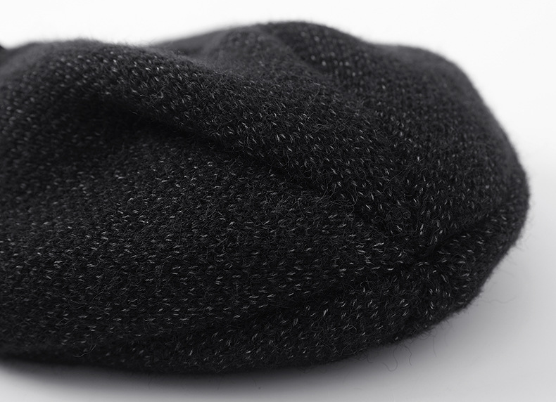 Winter hat plush knit hat autumn and winter wool hat winter hat letter label melon skin hat_voghion.com