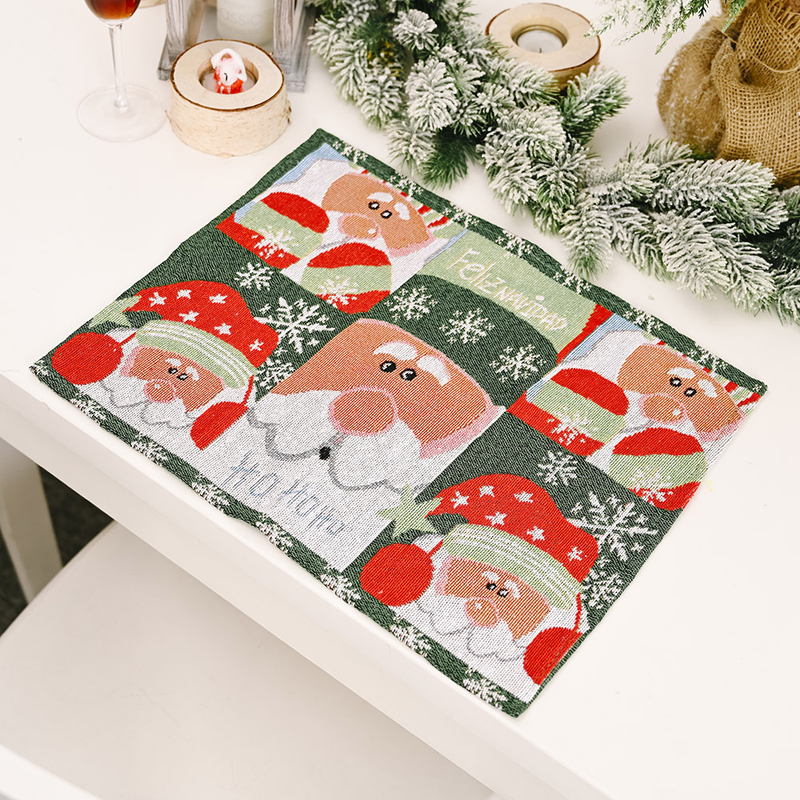 Christmas New Decorative Products Knitted Cloth Dining Mat Creative Knitted Dining Mat Table Cloth Elderly Tree Dining Mat_voghion.com