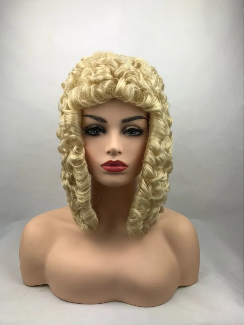 2018-as bíró ügyvédi bíróság díszes világos arany jelmez cosplay paróka_voghion.com