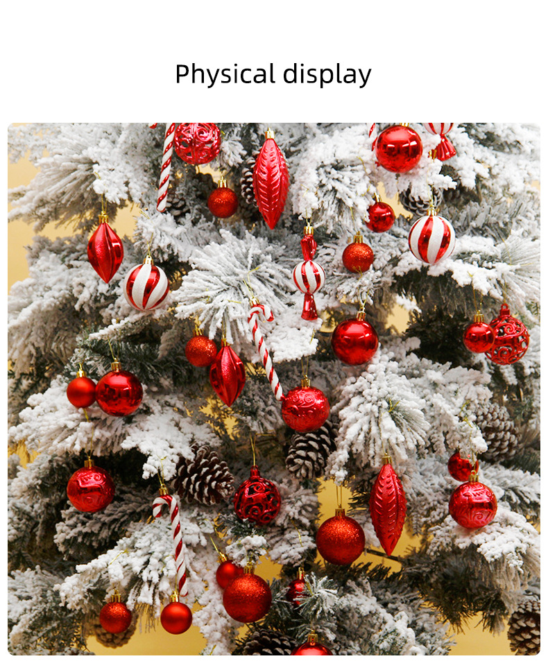 Pallina di Natale stampella caramella frutta appuntita dipinta set albero di Natale ciondolo accessori Natale Capodanno decorazioni_voghion.com