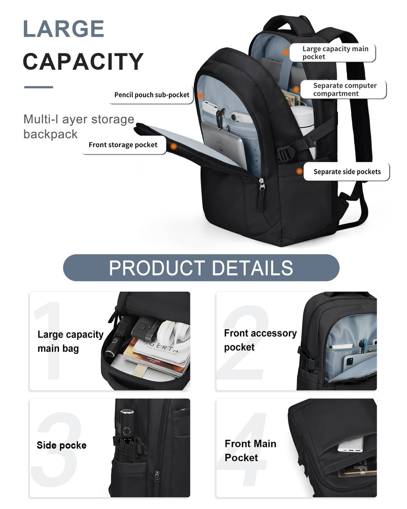 Zaino con funzione di viaggio Zaino creativo multitasche di grande capacità, vendita calda, alta qualità, tendenza alla moda, unisex_voghion.com