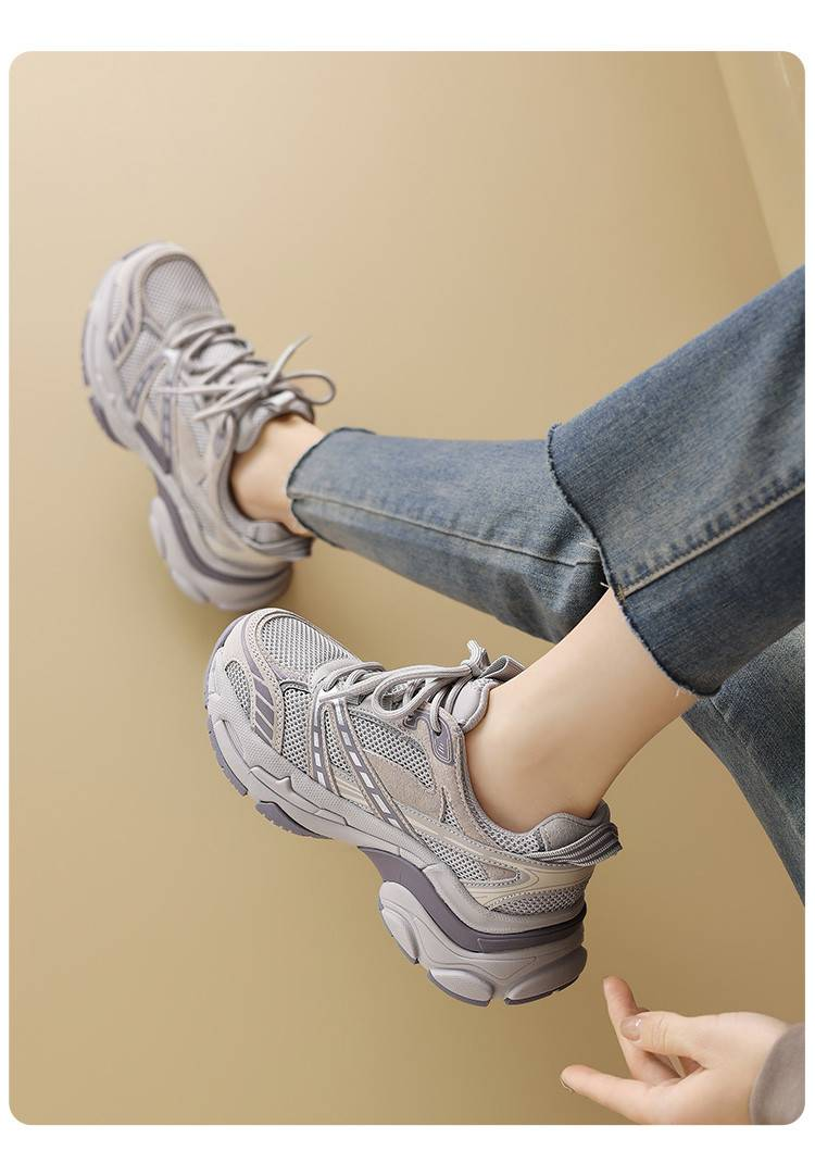 Cameido Lightweight Thick-soled Dad Shoes For Women. In The Spring Of 2025, These Are Casual Sports Shoes With Mesh Paneling,_voghion.com