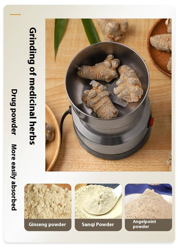 Electric Grain Grinder - 300W Ultra-Fine Mill For Coffee Beans Spices Herbs & Nuts - Compact & Powerful For Home Use_voghion.com