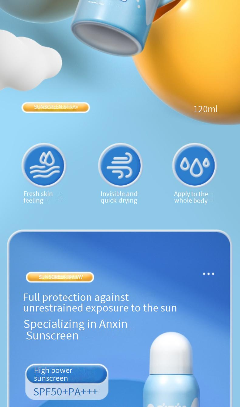 Crème solaire pour enfants 50++++ Spray solaire Air Cushion Baby Baby Isolation Anti Ultraviolet Crème solaire authentique_voghion.com