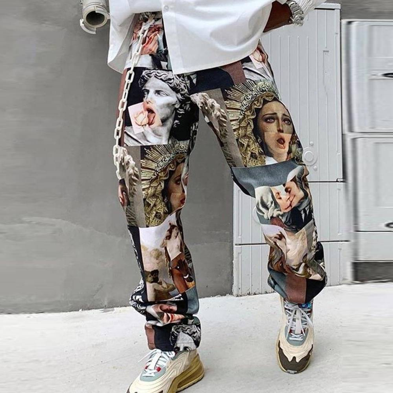 Meistverkaufte bedruckte, lockere Hosen mit geradem Bein, lässige lange Hosen in Übergröße für Männer, Hip-Hop-Hosen für Männer_voghion.com