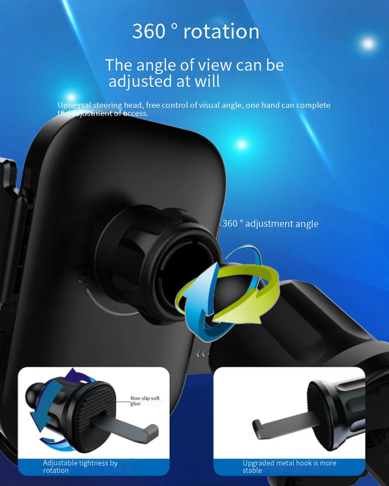 Universal Car Phone Mount Dashboard & Windshield Suction Cup Holder - Compatible With All Smartphones & Vehicles, Adjustable & Secure Grip_voghion.com