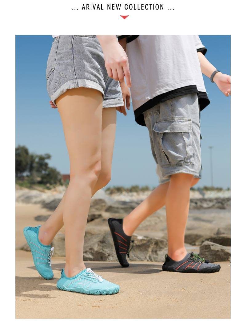Sneakers basse unisex traspiranti – Scarpe da coppia con suola in gomma antiscivolo per trail running, danza e sport acquatici (nero/blu/grigio/rosa/chiaro di luna)_voghion.com