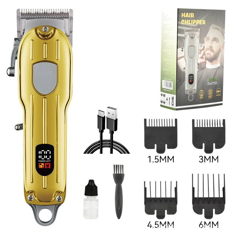 Professional Cordless Hair Clipper For Men & Women - Rechargeable Titanium Alloy Blade, Adjustable, Quiet, Waterproof, For Home & Pet Grooming_voghion.com