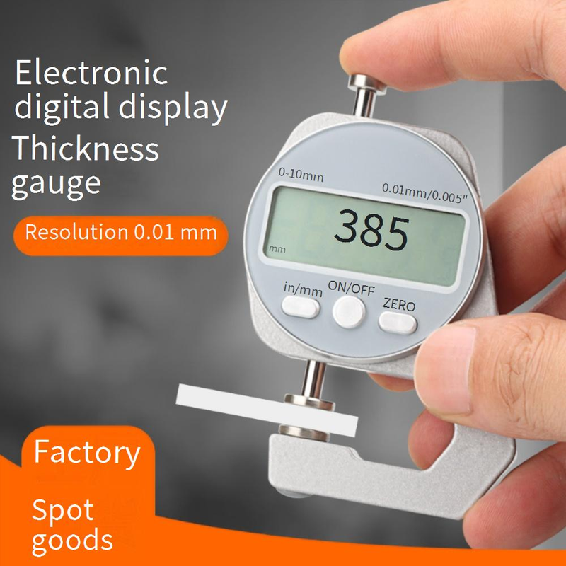 Digital Coating Thickness Gauge With High Precision, 0.01mm Accuracy, 0-10mm/0-20mm Range, Flat/Pointed Tip For Paint, Metal, And Pearl Measurement_voghion.com