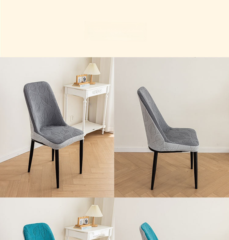 Coprisedie elastiche per sedie da pranzo – Coprisedie elasticizzate moderne (antiscivolo, resistenti, antipolvere, con motivo a foglie, diverse opzioni di colore)_voghion.com