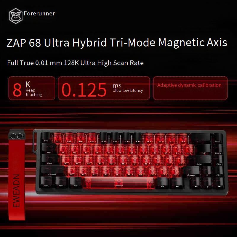 Clavier de jeu ZAP68 à axe magnétique – Temps de réponse de 0,01 ms, taux d'interrogation de 128 000 Hz, taux de rapport de 8 000 Hz, trois modes_voghion.com
