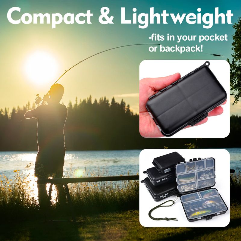 Plastic Accessories Double-Sided Storage Lure Bait PP Fishing Tackle Box_voghion.com