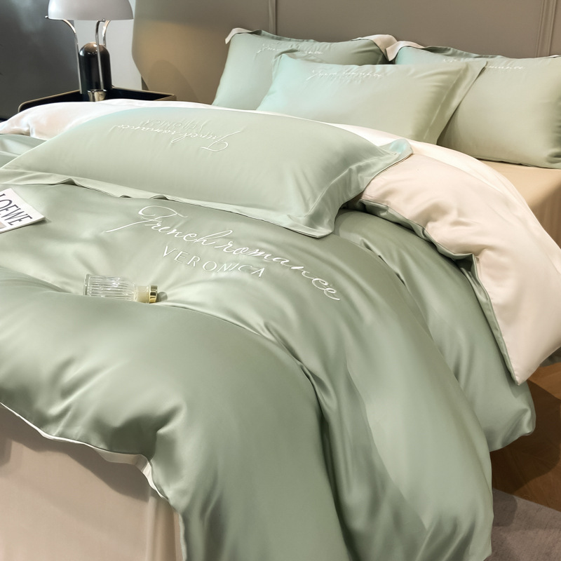 Classe A Les Aires 100 fili austriaco LF Lanjing Tencel ricamo 4 pezzi copripiumino lenzuolo lenzuolo con angoli_voghion.com