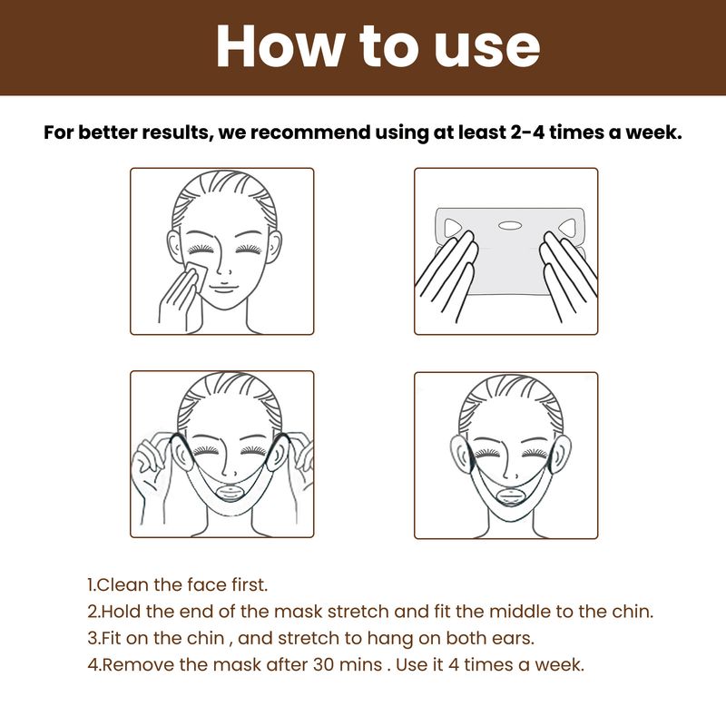 Maschera viso EELHOE V-line Face Shaping per il lifting del viso e delle orecchie_voghion.com