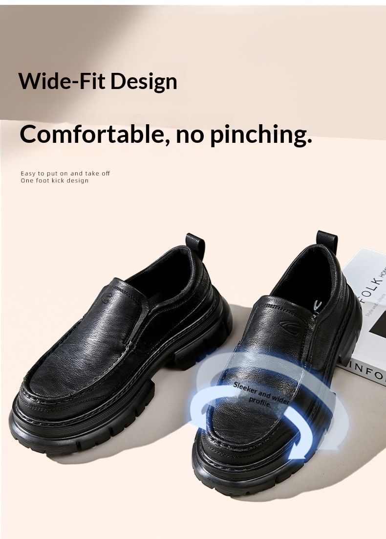 WalkPrime German Camel Dynamic Workwear Herrenschuhe aus Leder, große Ausführung, britischer Stil, dicke Sohle, breite Passform, Business Casual Dad Schuhe_voghion.com