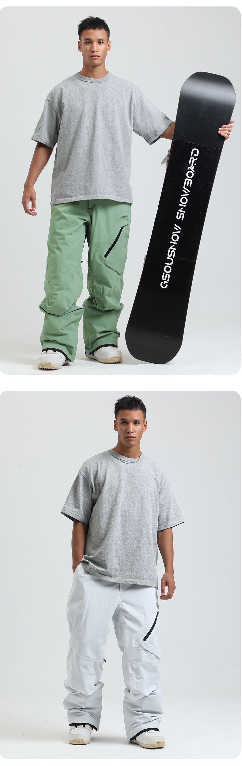 New Men's Outdoor Sports Snowboard Waist Protection Windproof Waterproof Warm Workwear Ski Pants For Women_voghion.com