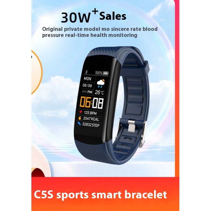 Braccialetto intelligente sportivo 2024 con frequenza cardiaca, pressione sanguigna, monitoraggio del sonno, conteggio dei passi, regalo per la salute_voghion.com